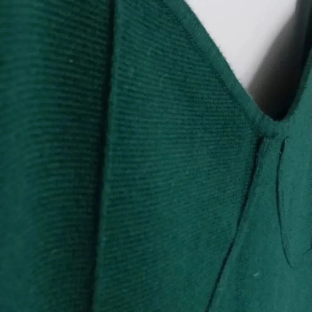 Abercrombie & Fitch Women's emerald green Corset Midi Sweater knit Dress Size M - Picture 7 of 10